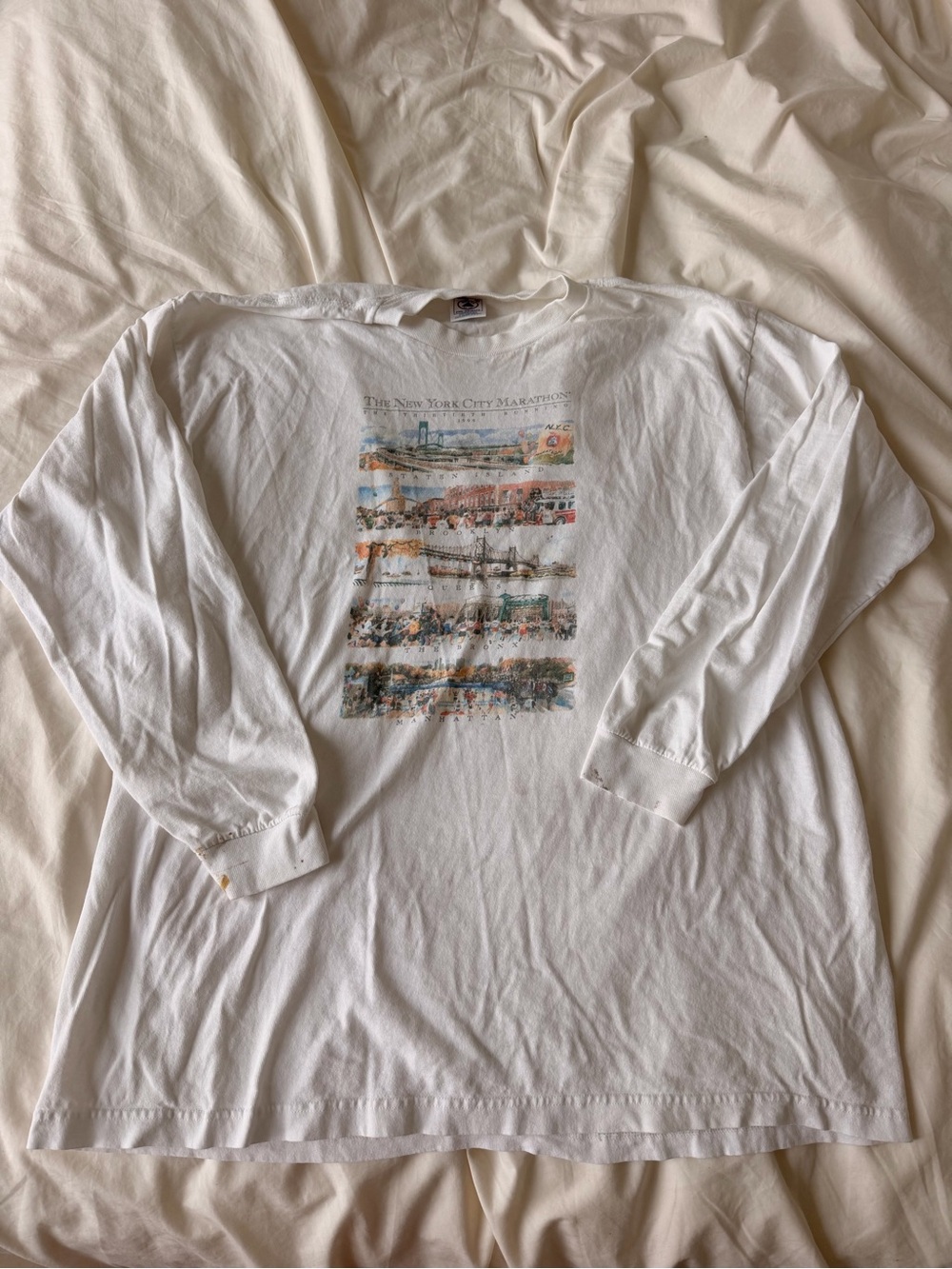 Vintage 1999 New York City Marathon Long Sleeve Shirt